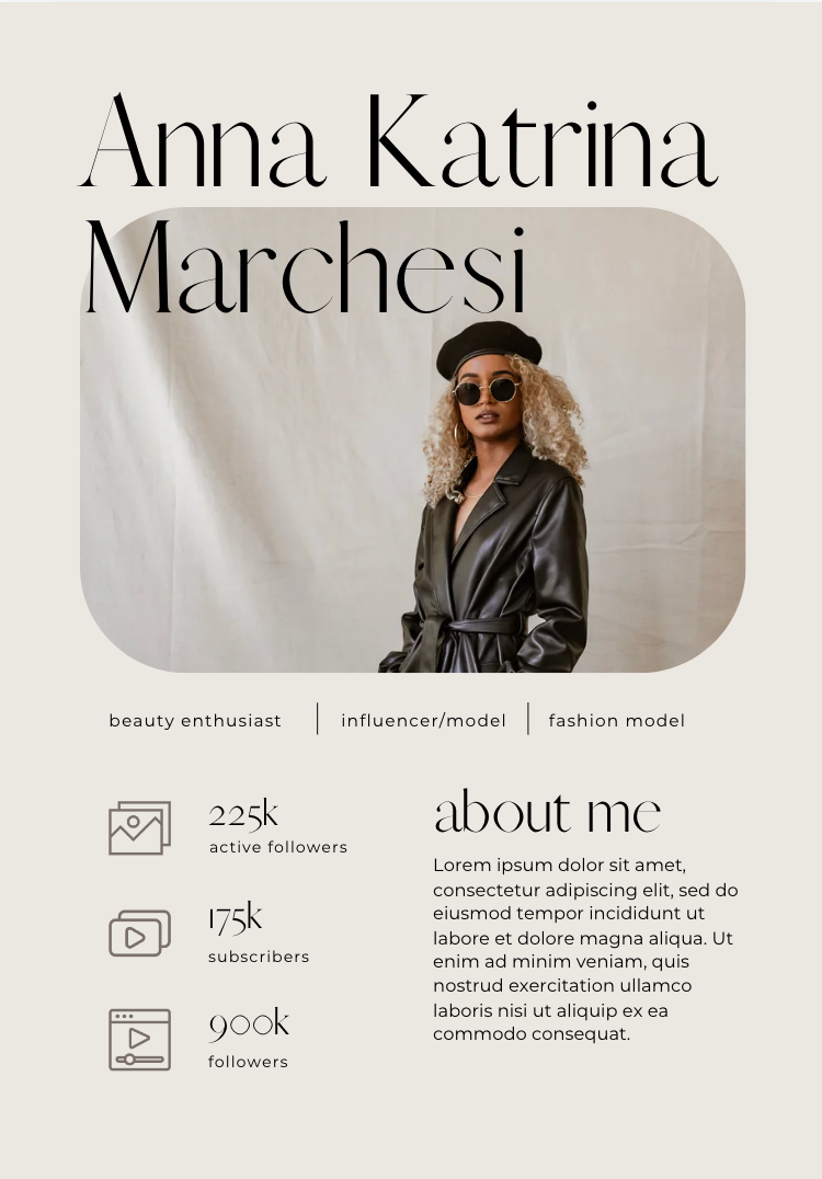 Media Kit/Portfolio
